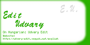 edit udvary business card